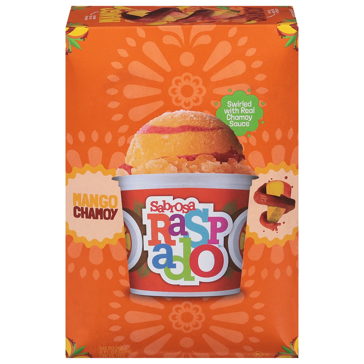 slide 10 of 16, Sabrosa Raspado Mango Chamoy Shaved Ice Cup/Tub/Bowl 6 ea, 6 oz