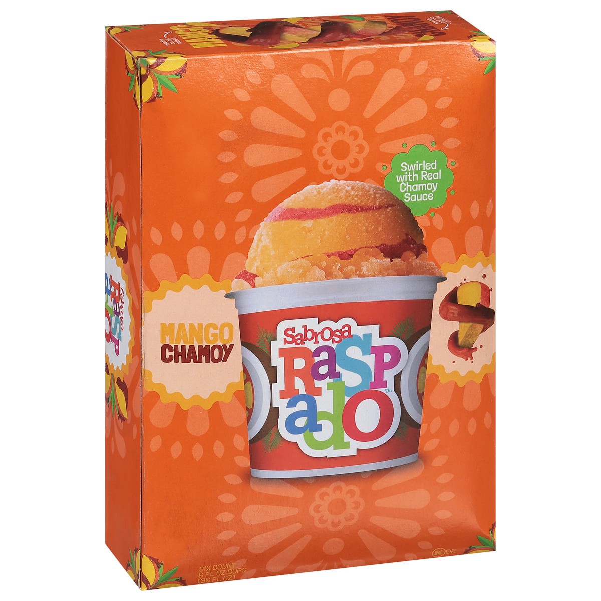 slide 12 of 16, Sabrosa Raspado Mango Chamoy Shaved Ice Cup/Tub/Bowl 6 ea, 6 oz