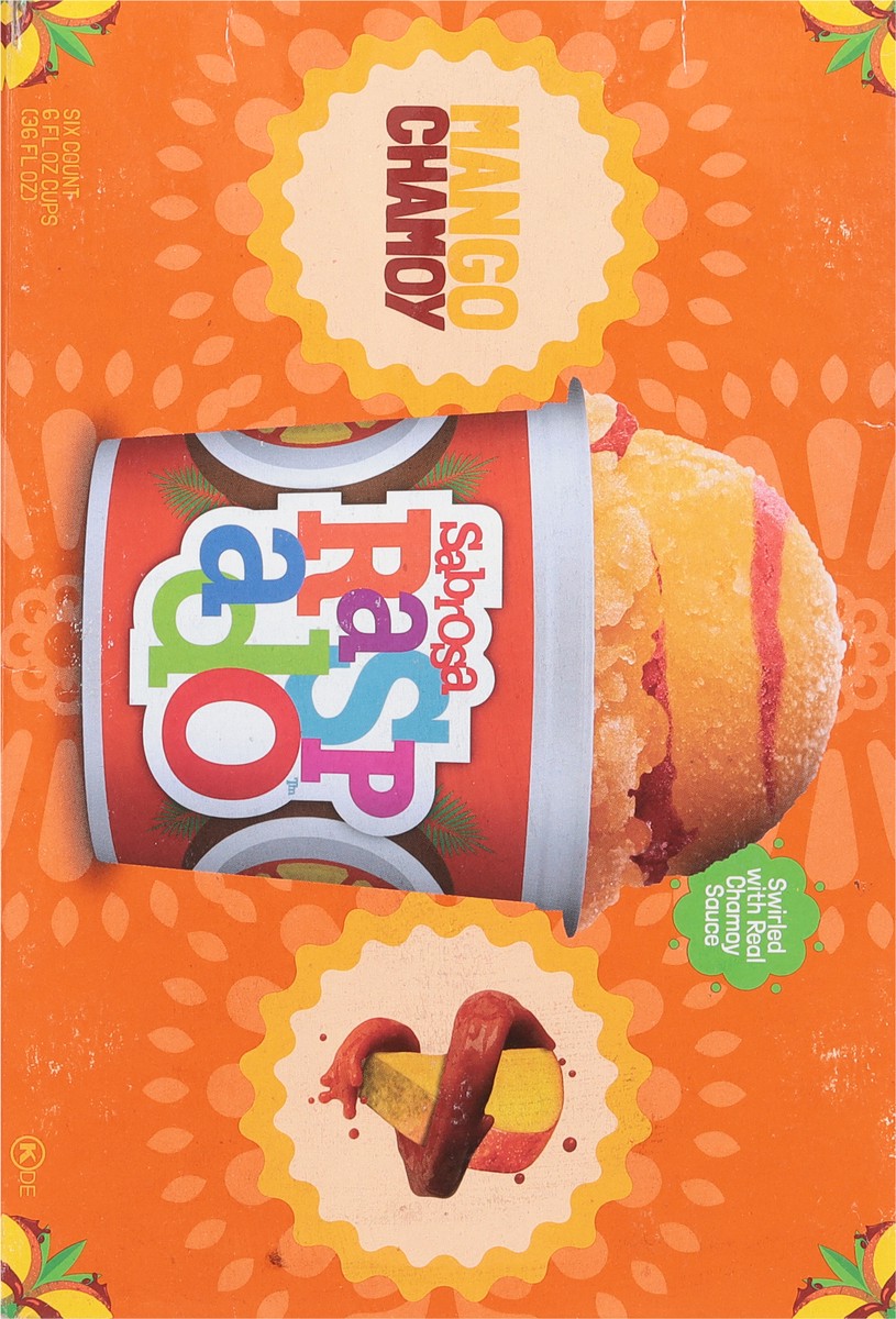 slide 9 of 16, Sabrosa Raspado Mango Chamoy Shaved Ice Cup/Tub/Bowl 6 ea, 6 oz