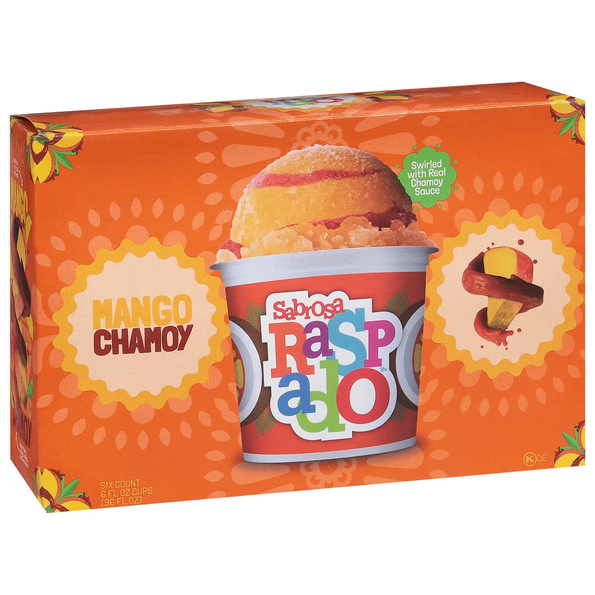 slide 6 of 16, Sabrosa Raspado Mango Chamoy Shaved Ice Cup/Tub/Bowl 6 ea, 6 oz