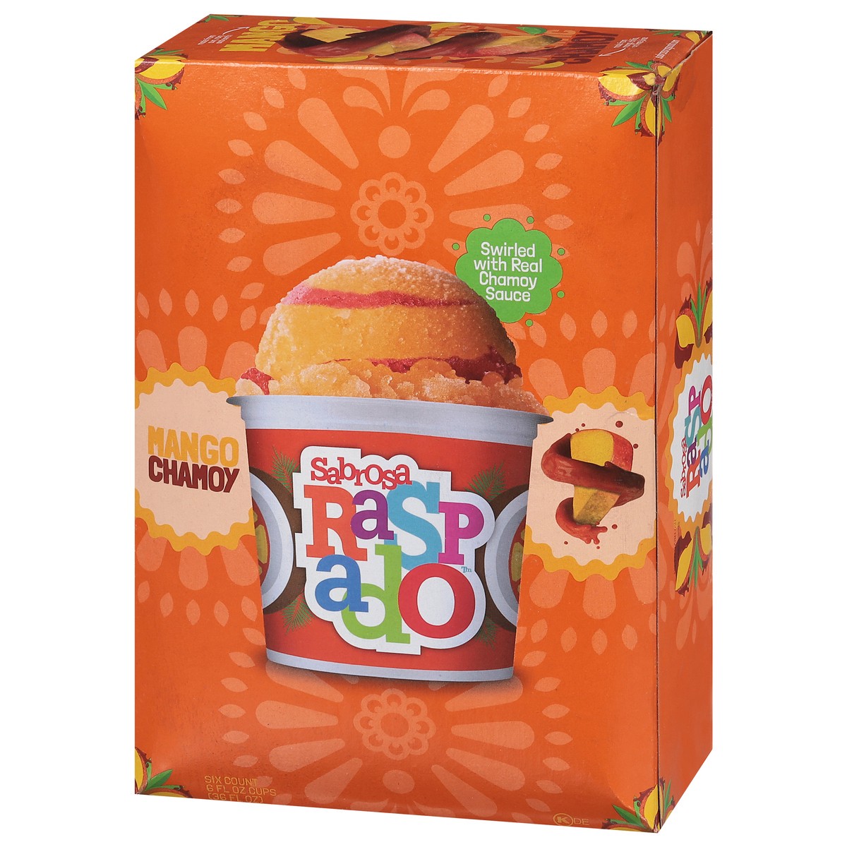 slide 16 of 16, Sabrosa Raspado Mango Chamoy Shaved Ice Cup/Tub/Bowl 6 ea, 6 oz