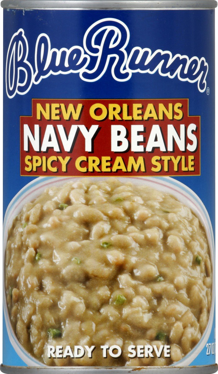 slide 2 of 2, Blue Runner New Orleans Spicy Cream Style Navy Beans, 27 oz