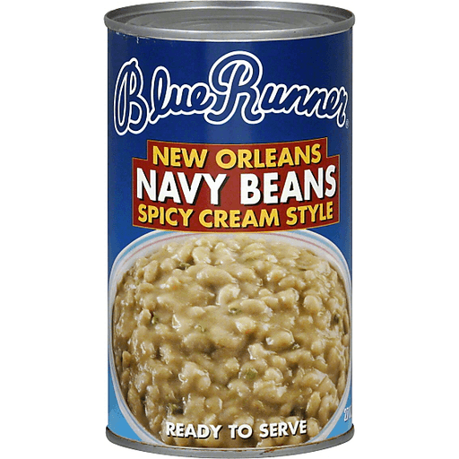 slide 2 of 2, Blue Runner New Orleans Spicy Cream Style Navy Beans, 27 oz