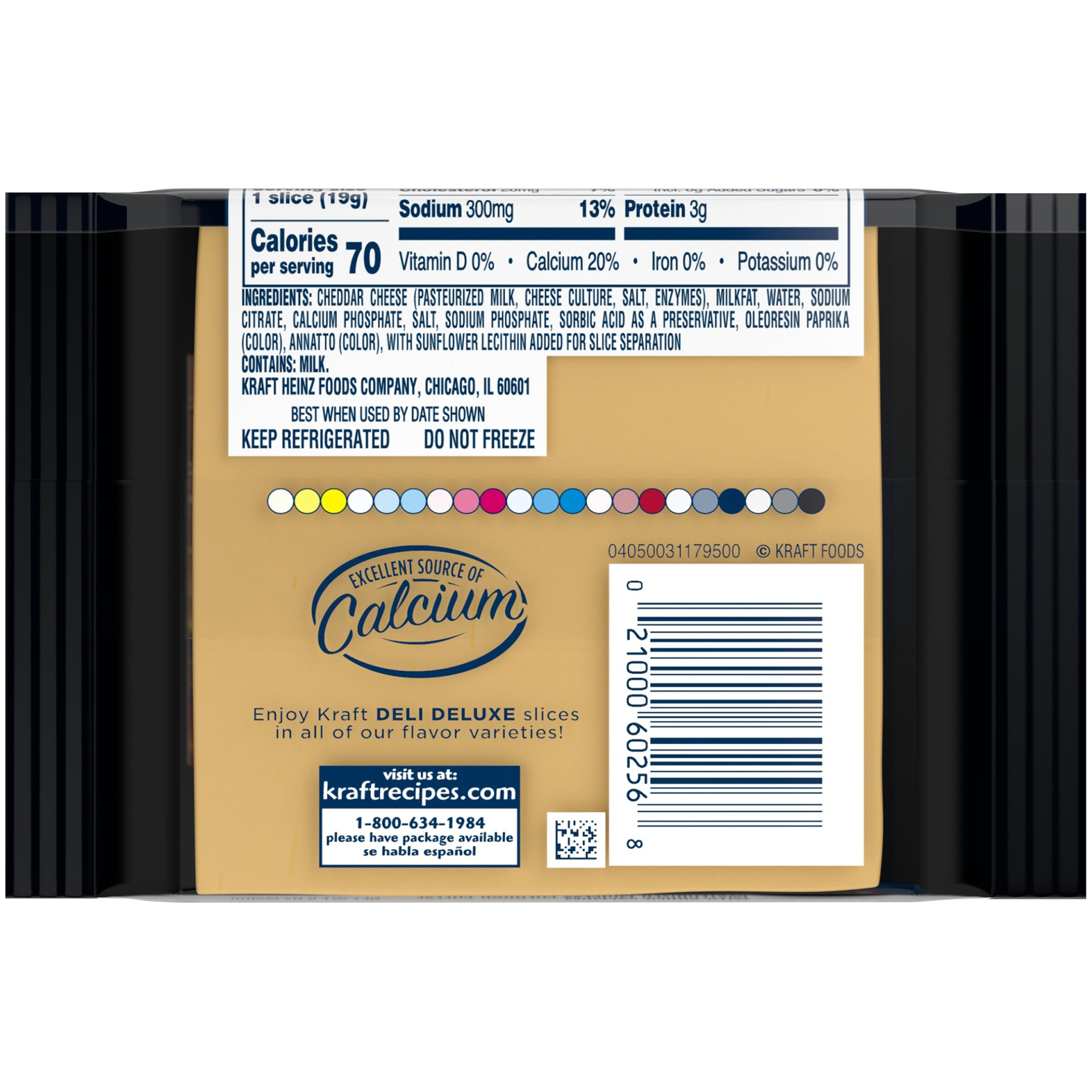 slide 4 of 6, Kraft Deli Deluxe Sharp Cheddar Cheese Slices Pack, 8 oz