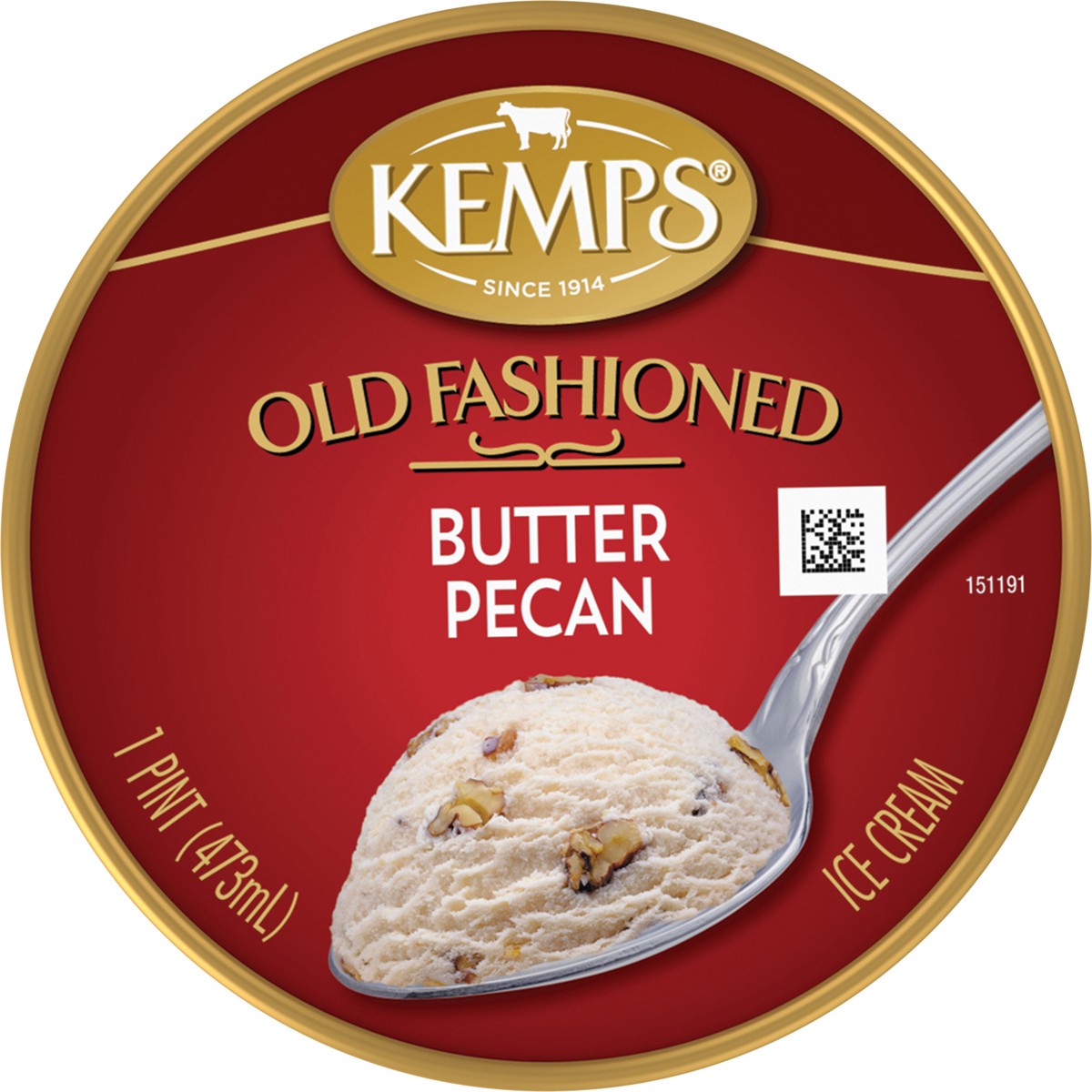 slide 9 of 12, Kemps Old Fashioned Butter Pecan Ice Cream, 1 pint