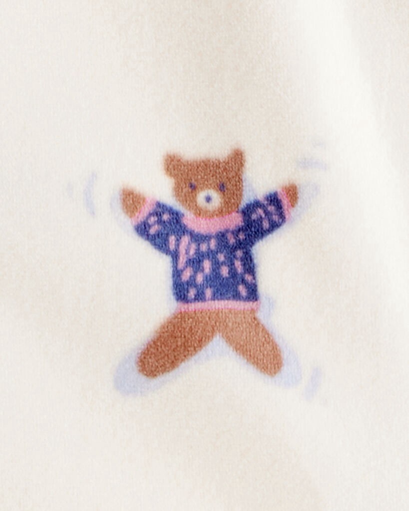 slide 2 of 3, Carter's Baby Girl Snow Animals Snug Fit Long-Sleeve 2-Way Zip 1-Piece Pajamas - Ivory Ivory 12M, 1 ct