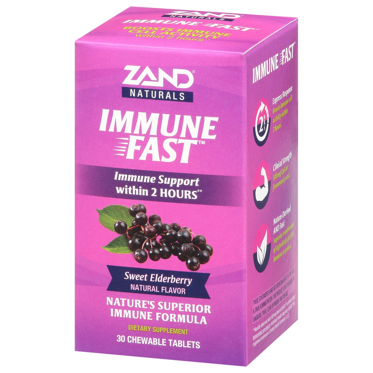 slide 3 of 9, ZAND Elderberry Immune Fast Chewable Tablets, 30 ct