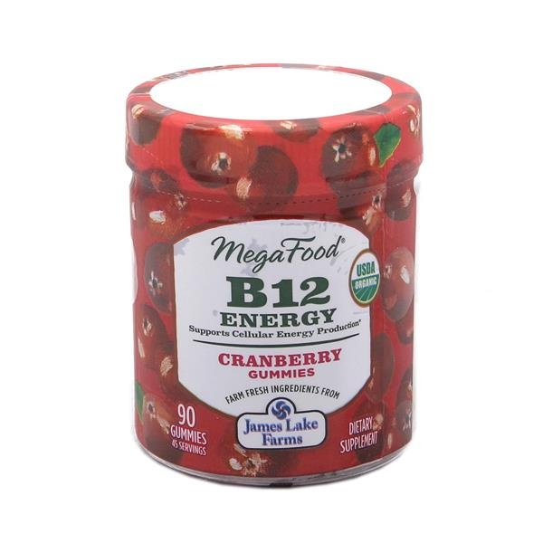 slide 1 of 6, MegaFood B12 Energy Cranberry Gummies, 90 ct