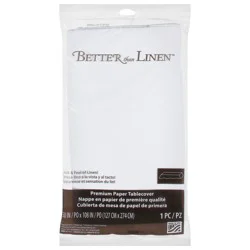 Better than Linen White Premium Paper Tablecover 1 ea