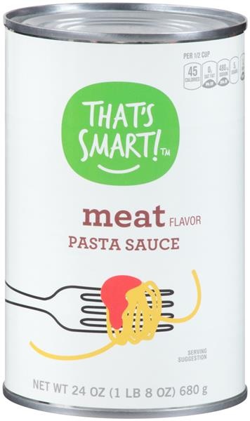 slide 1 of 1, That's Smart! Meat Flavor Pasta Sauce, 24 oz