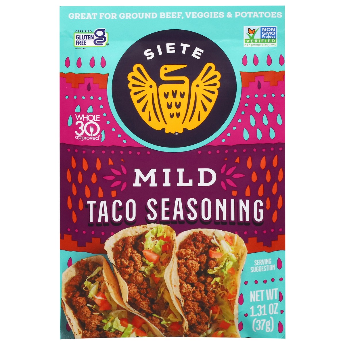slide 1 of 13, Siete Mild Taco Seasoning 1.31 oz, 1.31 oz