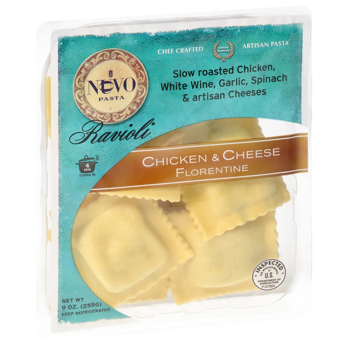 slide 3 of 14, Nuovo Chicken & Cheese Florentine Ravioli 9 oz, 