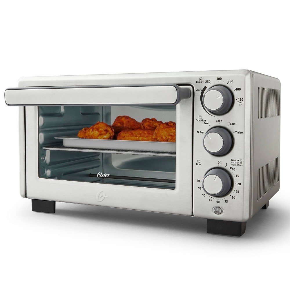 slide 3 of 8, Oster Compact Countertop Oven With Air Fryer - Stainless Steel, 1 ct