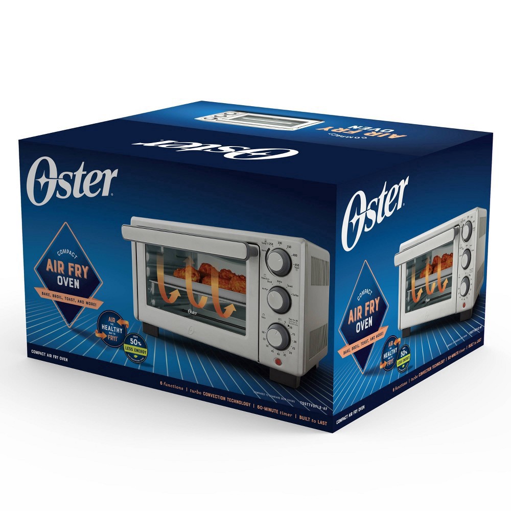 Oster Compact Countertop Oven With Air Fryer, Stainless Steel