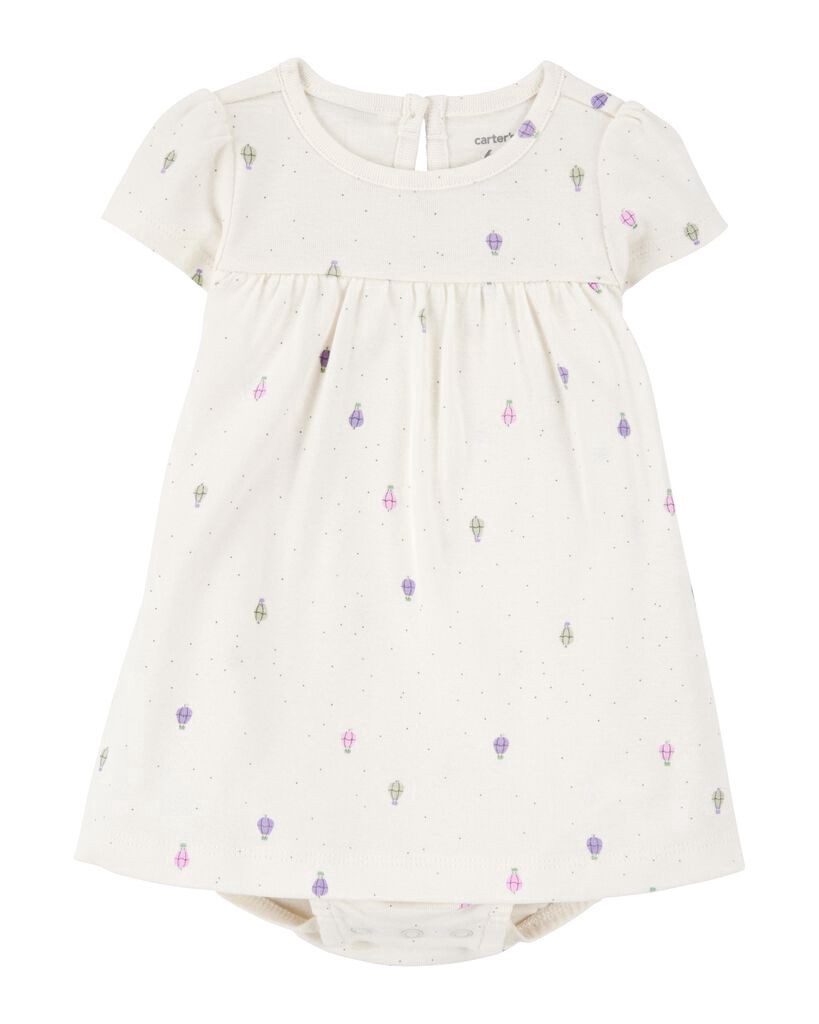 slide 4 of 4, Carter's Carters Baby 2-Piece Bodysuit Dress & Cardigan Set - Purple/White Purple/White 12M, 2 pc