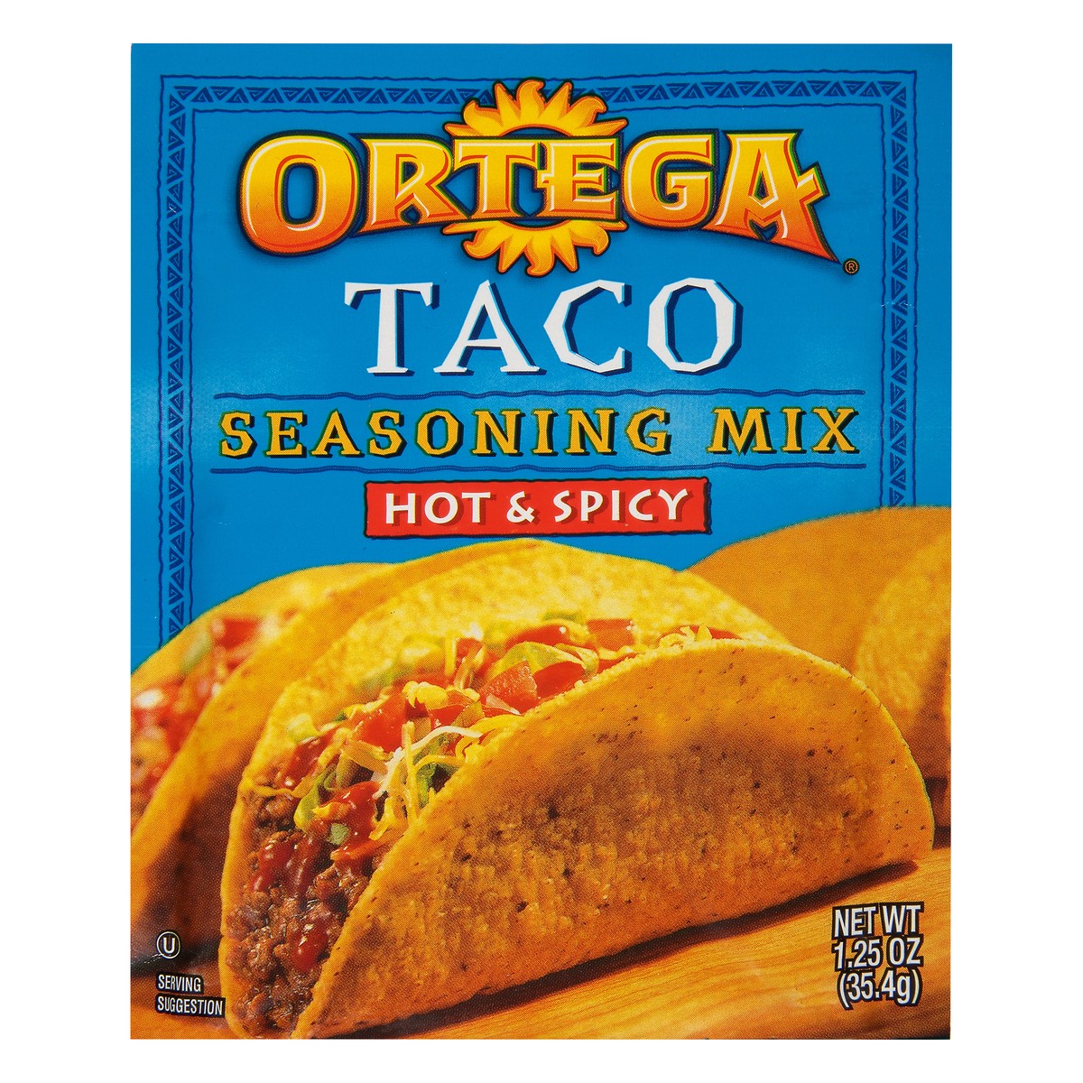 slide 5 of 12, Ortega Taco Hot & Spicy Seasoning Mix 1.25 oz. Packet, 1.25 oz