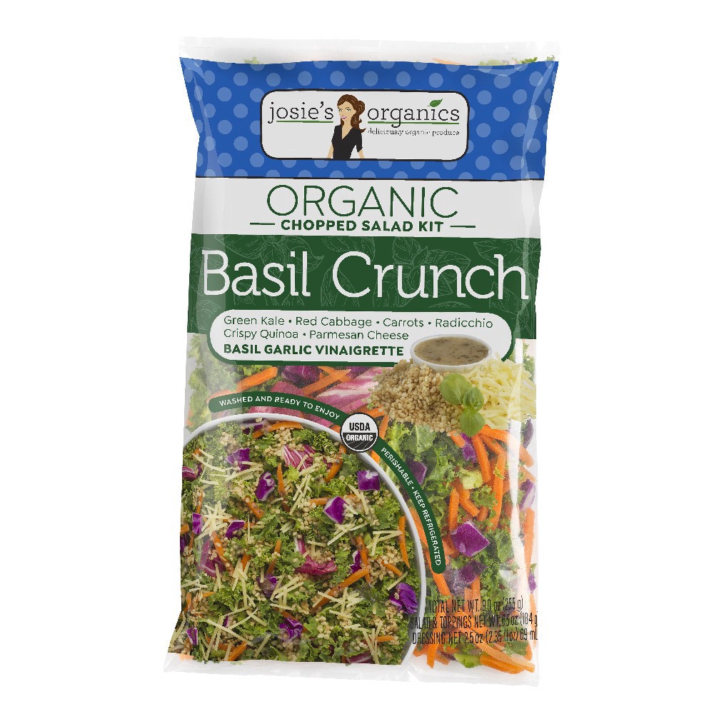 slide 2 of 3, Josies Organics Organic Basil Crunch Salad Kit, 1 ct