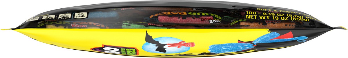 slide 8 of 9, SOUR PATCH KIDS BIG Individually Wrapped Soft & Chewy Halloween Candy, Bulk Candy, 100 Pieces, 19.4 oz