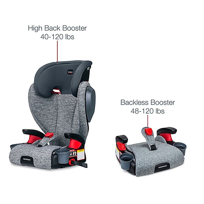 slide 2 of 7, Britax Highpoint 2-Stage Belt-Positioning Booster Car Seat - Asher, 1 ct