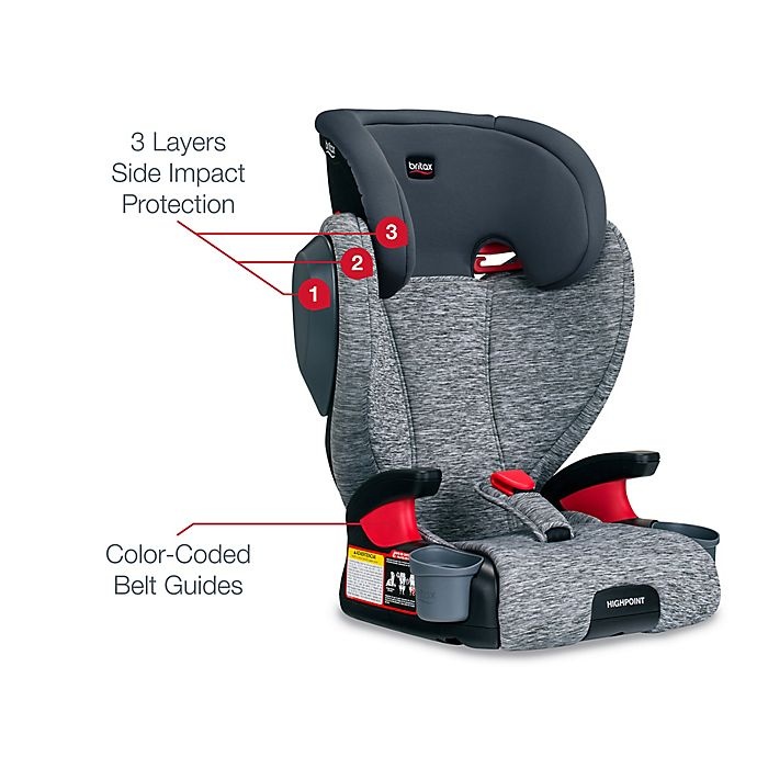 slide 3 of 7, Britax Highpoint 2-Stage Belt-Positioning Booster Car Seat - Asher, 1 ct