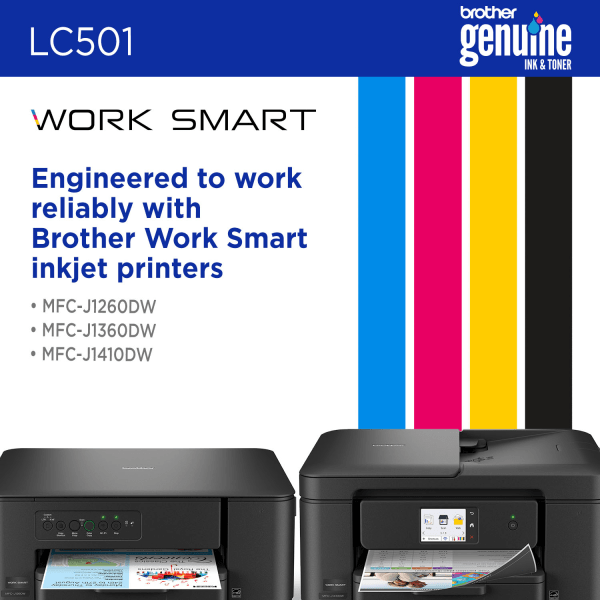 slide 3 of 6, Brother LC501BK Standard Yield Black Ink Cartridge, 1 ct