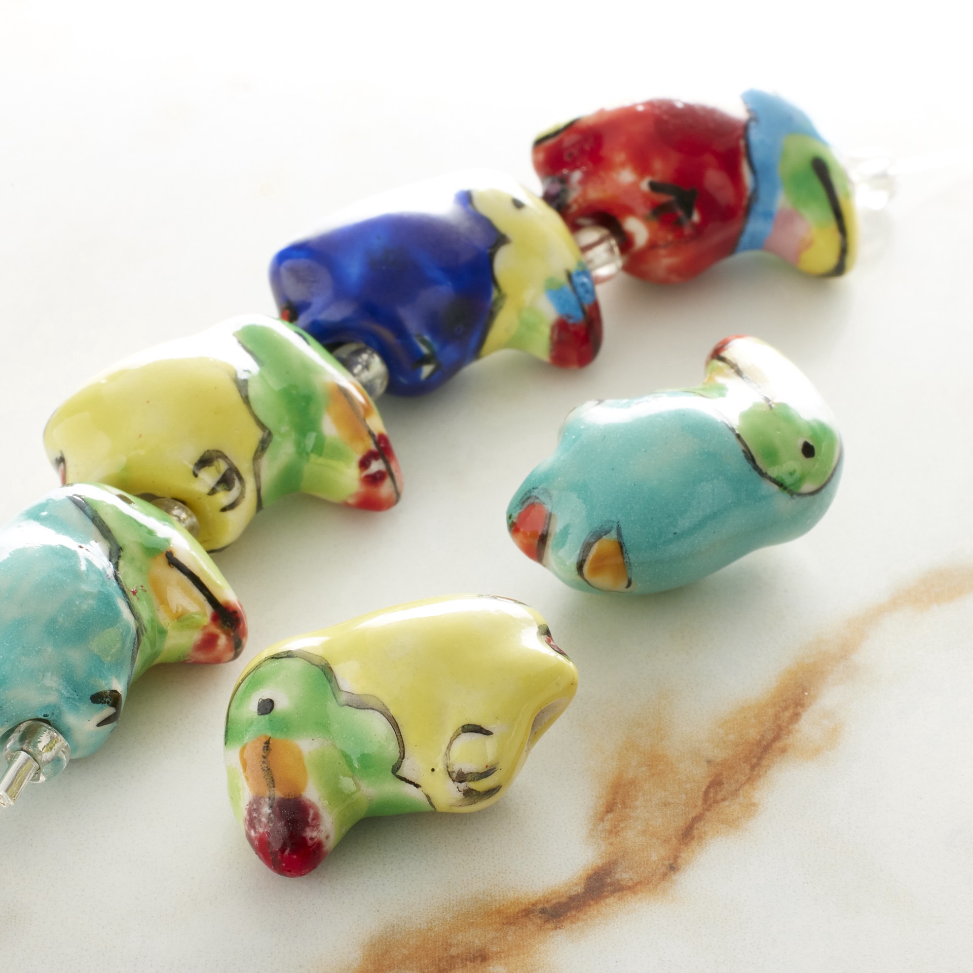 slide 2 of 3, Ceramic Toucan Beads, 22mm By Bead Landing, 22mm