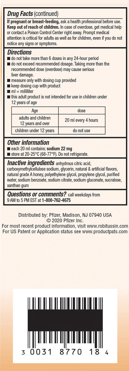 slide 7 of 9, Robitussin Honey Maximum Strength Nighttime Severe Cough Flu Sore Throat Liquid, 8 fl oz