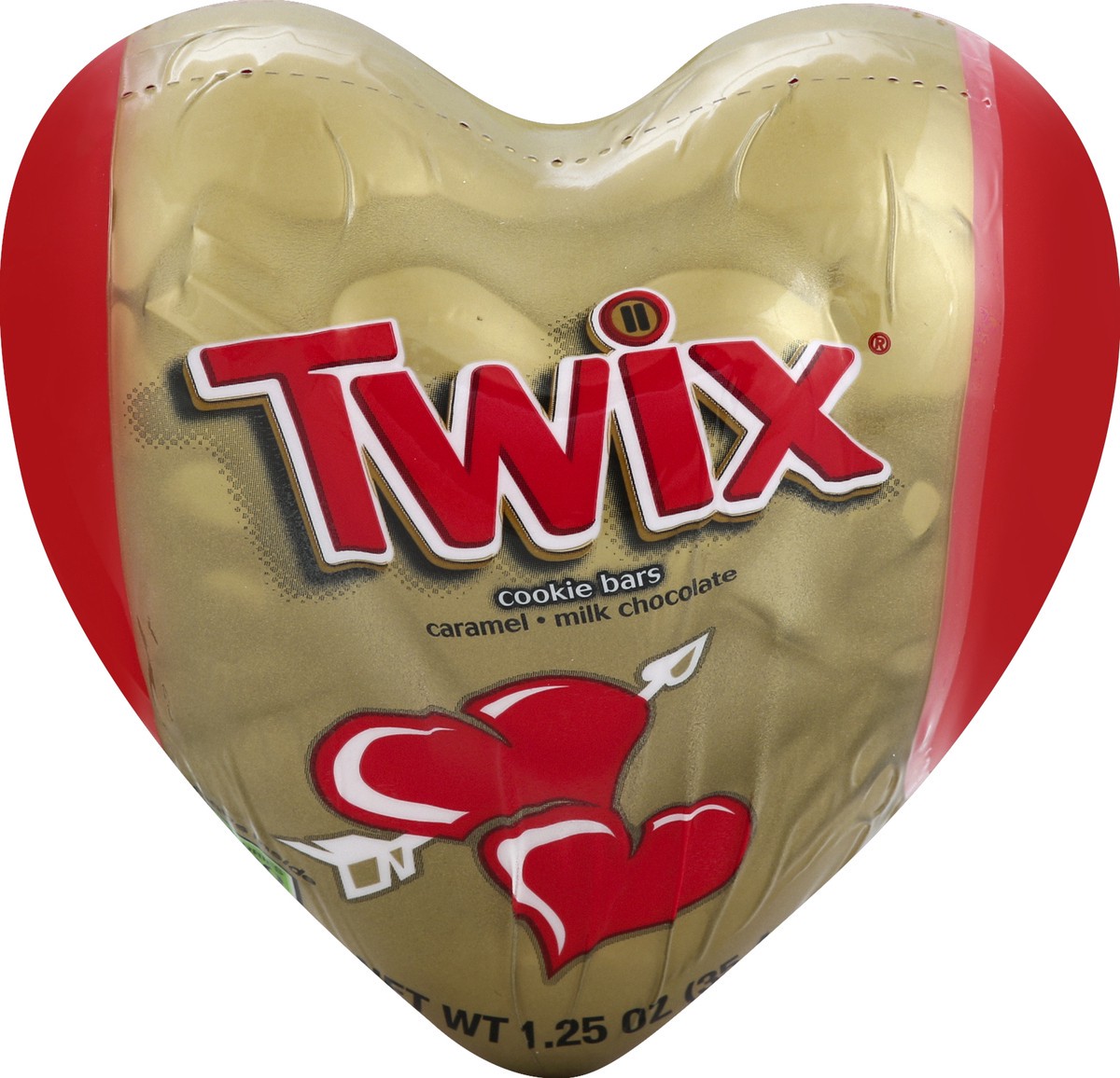 slide 2 of 6, TWIX Valentine's Caramel Minis Size Chocolate Cookie Bar Candy-Filled Hearts 1.25-oz., 1.25 oz