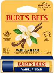 Burt's Bees 100% Natural Origin Moisturizing Lip Balm, Vanilla Bean, 1 Tube