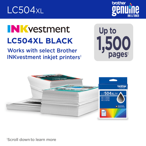 slide 8 of 8, Brother LC504XLBK Black High Yield Ink Cartridge,, 1 ct