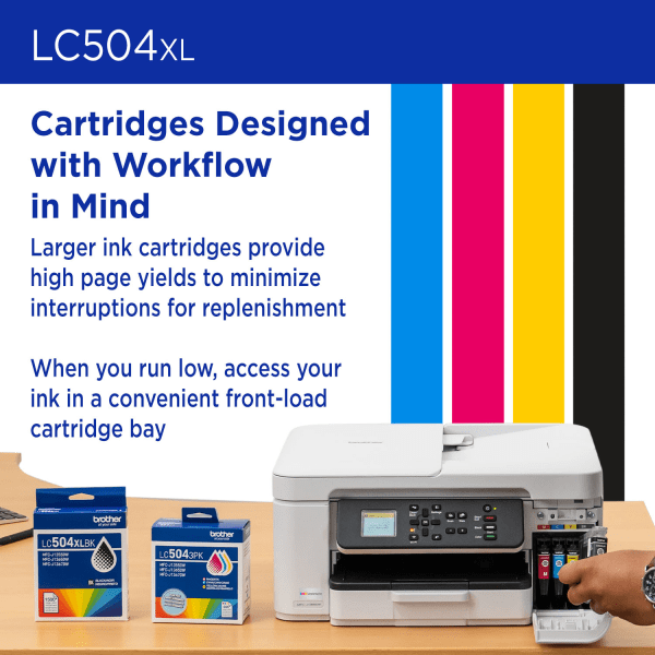 slide 5 of 8, Brother LC504XLBK Black High Yield Ink Cartridge,, 1 ct
