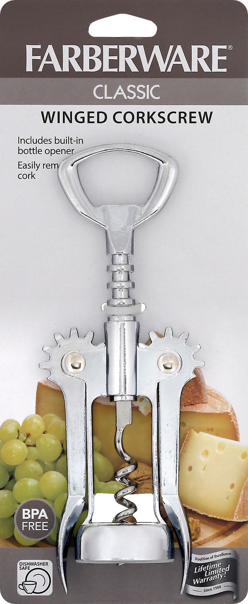 slide 1 of 9, Farberware Classic Chrome Wing Corkscrew, 1 ct