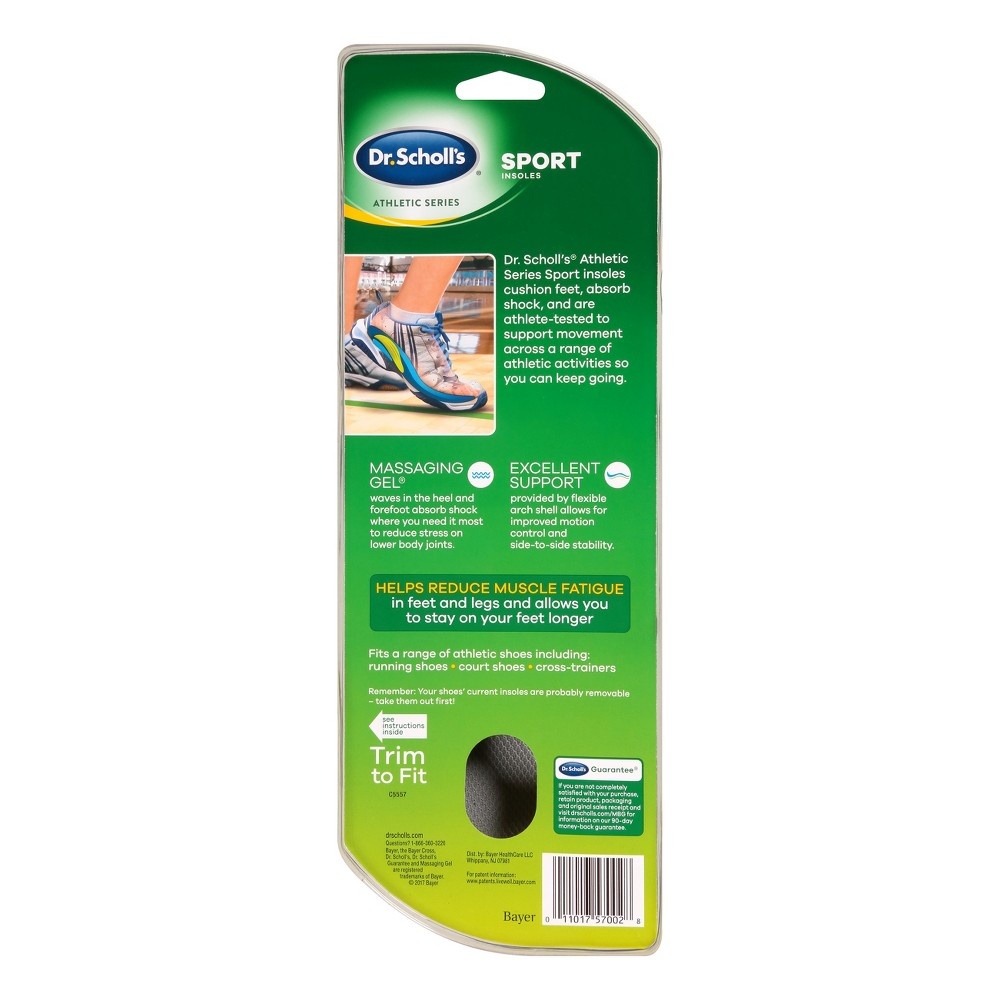 slide 2 of 2, Dr. Scholl's Womens Sport Insoles With Massaging Ge Size 610, 1 ct