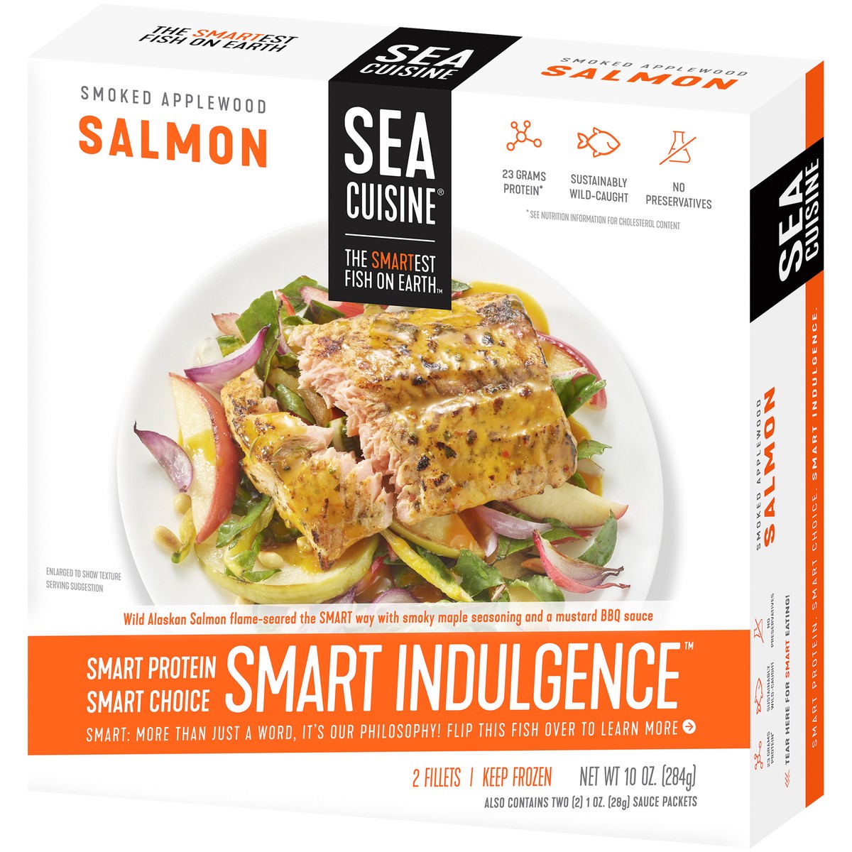 slide 8 of 13, Sea Cuisine Smart Indulgence Smoked Applewood Salmon 10 oz. Box, 10 oz