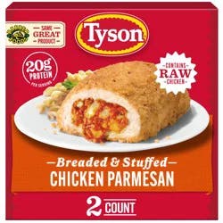 Tyson Frozen Stuffed Chicken Breasts Chicken Parmesan, 2 Count