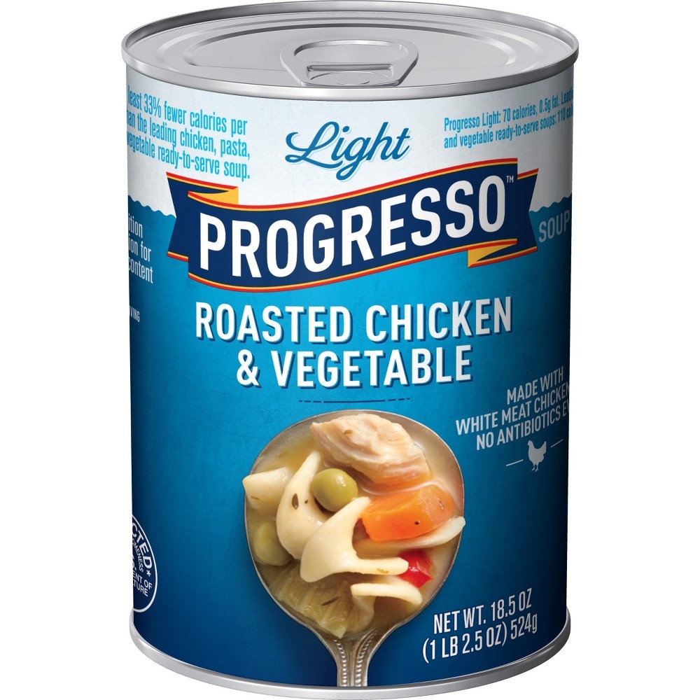 slide 2 of 3, Progresso Light Roasted Chicken and Vegetable Soup, 18.5 oz