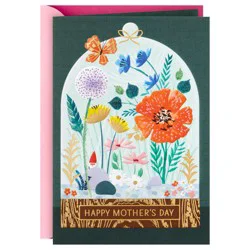 Hallmark Mother''s Day Card (Wildflowers, Plants, Gnome)