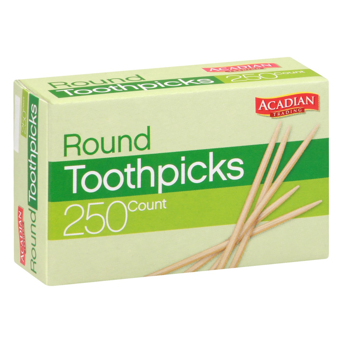 slide 4 of 8, Acadian Trading Round Toothpicks, 250 ct