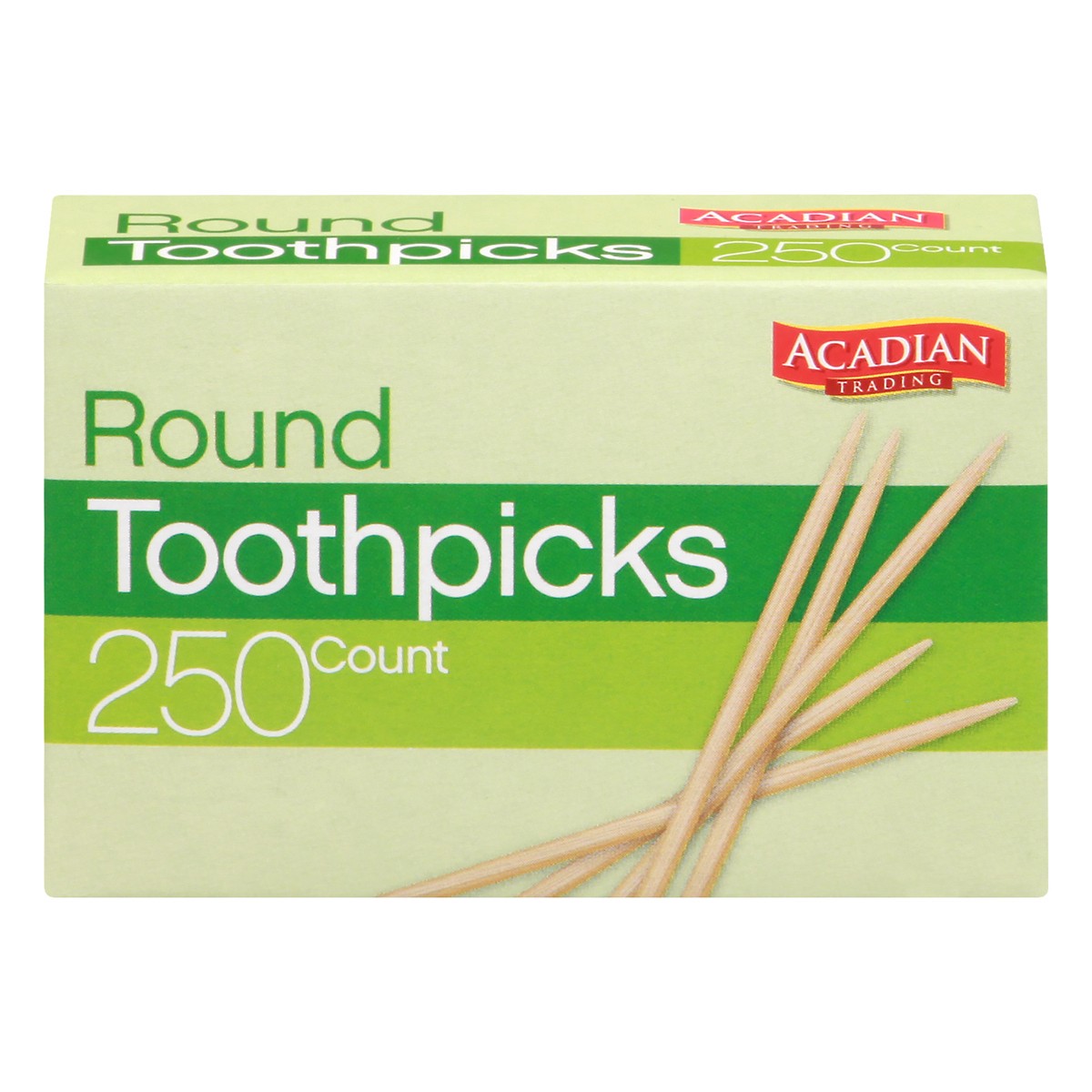 slide 1 of 8, Acadian Trading Round Toothpicks, 250 ct
