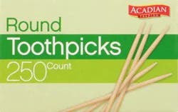 Acadian Trading Round Toothpicks 250 ea