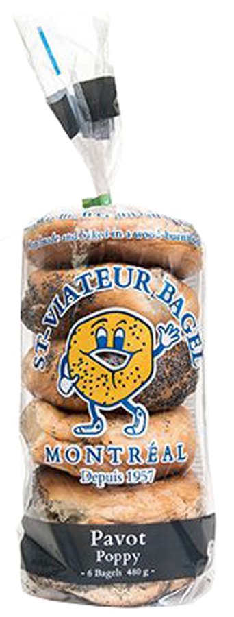 slide 1 of 1, St-Viateur Poppy Seed Bagels, 6 ct