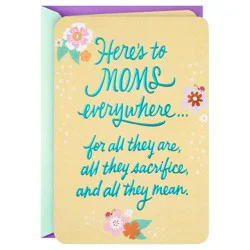 Hallmark Mother''s Day Card (Here''s To Moms)