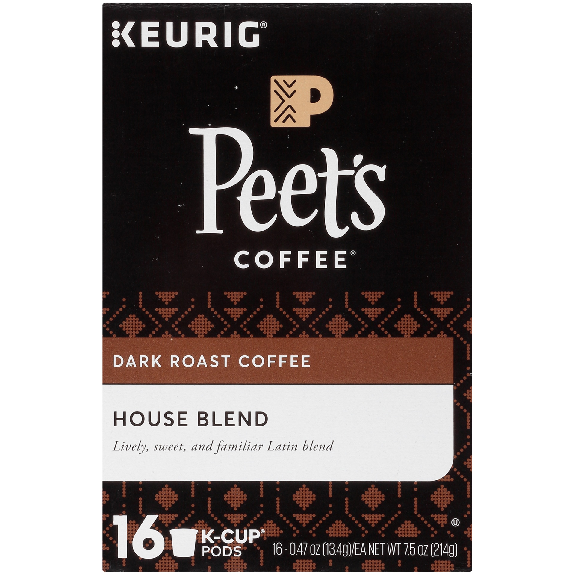 slide 4 of 7, Peet's Coffee House Blend Deep Roast Coffee K-Cup Pods, 16 ct