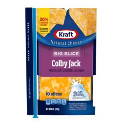 Kraft Big Slice Colby Jack Marbled Cheese Slices, 10 ct Pack
