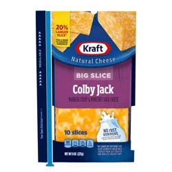 Kraft Big Slice Colby Jack Marbled Cheese Slices, 10 ct Pack