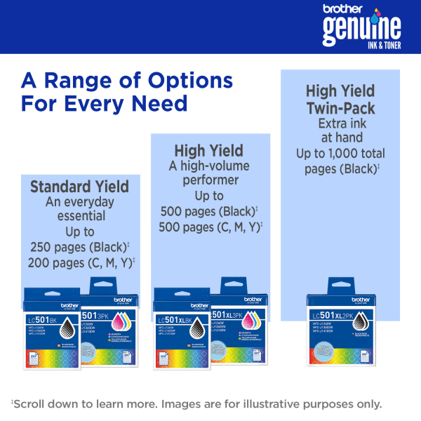 slide 5 of 7, Brother LC501XLBK Black High Yield Ink Cartridge, 1 ct