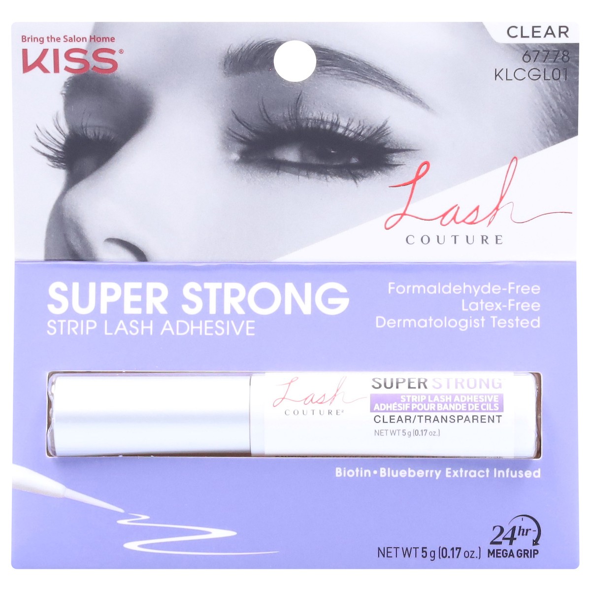 slide 1 of 9, Kiss Lash Couture Latex-Free Strip Lash Adhesive 0.17 oz, 0.17 oz