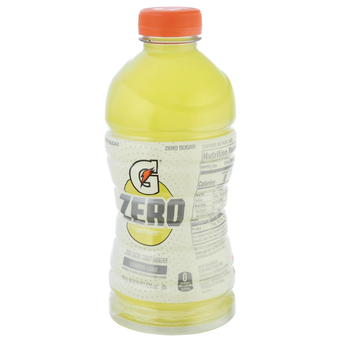 slide 5 of 11, Gatorade Zero Sugar Yellow Lemon Lime Sports Drink Bottle, 28 fl oz