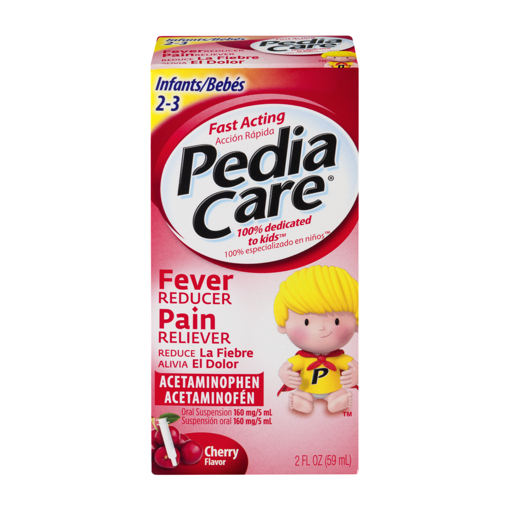 slide 1 of 1, PediaCare Acetaminofen Reduce La Fiebre Alivia El Dolor Cherry Bebes 2-3, PediaCare Acetaminophen Fever Reducer Pain Reliever Cherry Infants 2-3, 2 fl oz