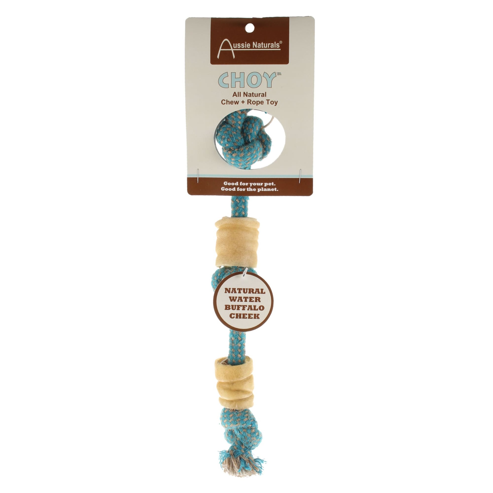 slide 1 of 1, Aussie Naturals Double Cheeky Choy Dog Toys, MED